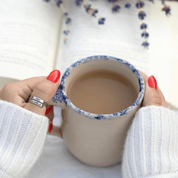 Alevura LoveBand™ — Adjustable Black Letter Ring